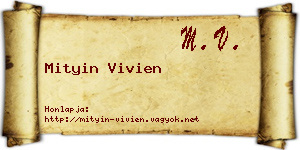 Mityin Vivien névjegykártya